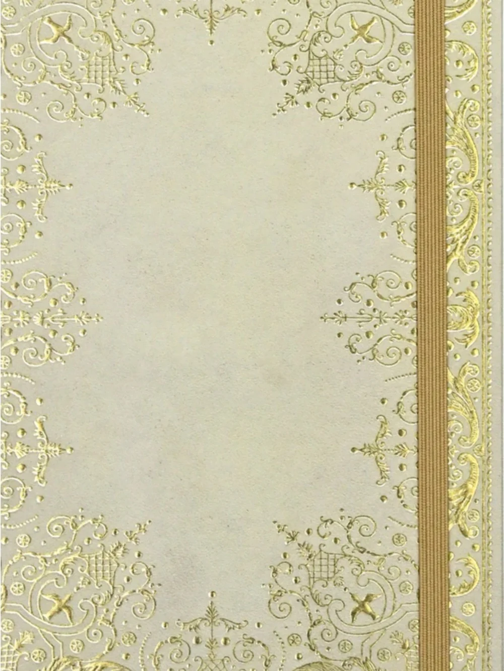 Gilded Ivory gold-foiled embossed cover gilded pages elastic closure journal